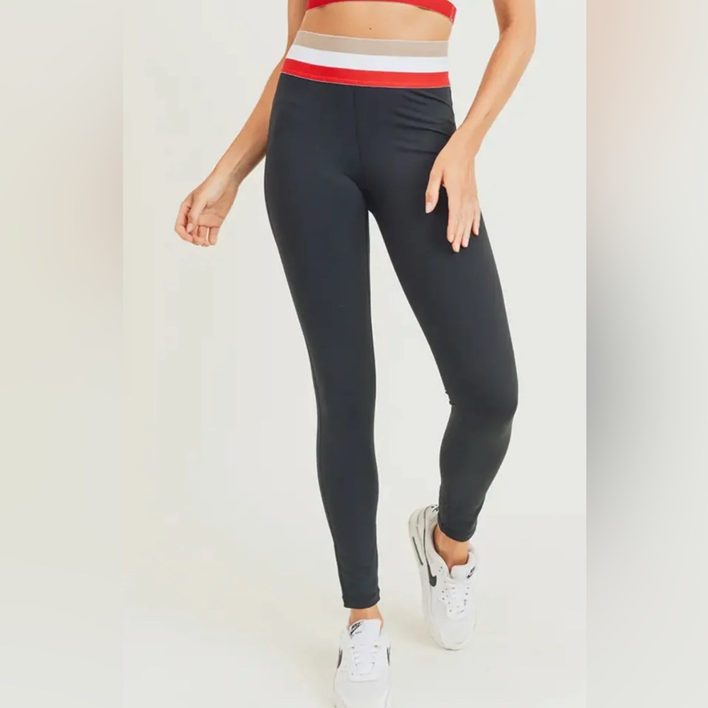Black Full-Length Leggings with Elastic Waistband